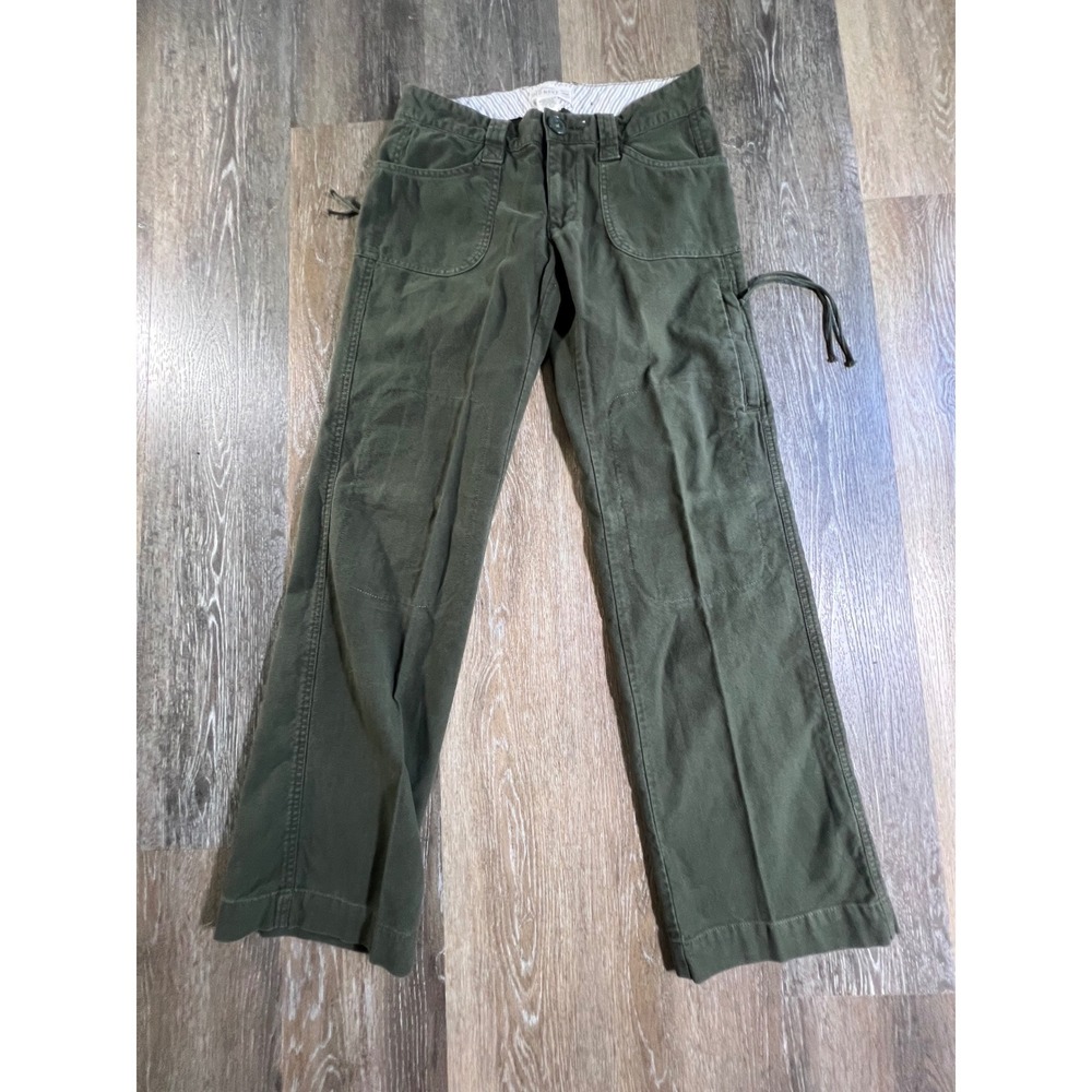 Old Navy Utility Pants Womens 6 Olive Green Low Waist Straight Leg Cotton 4520